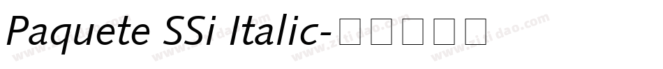 Paquete SSi Italic字体转换